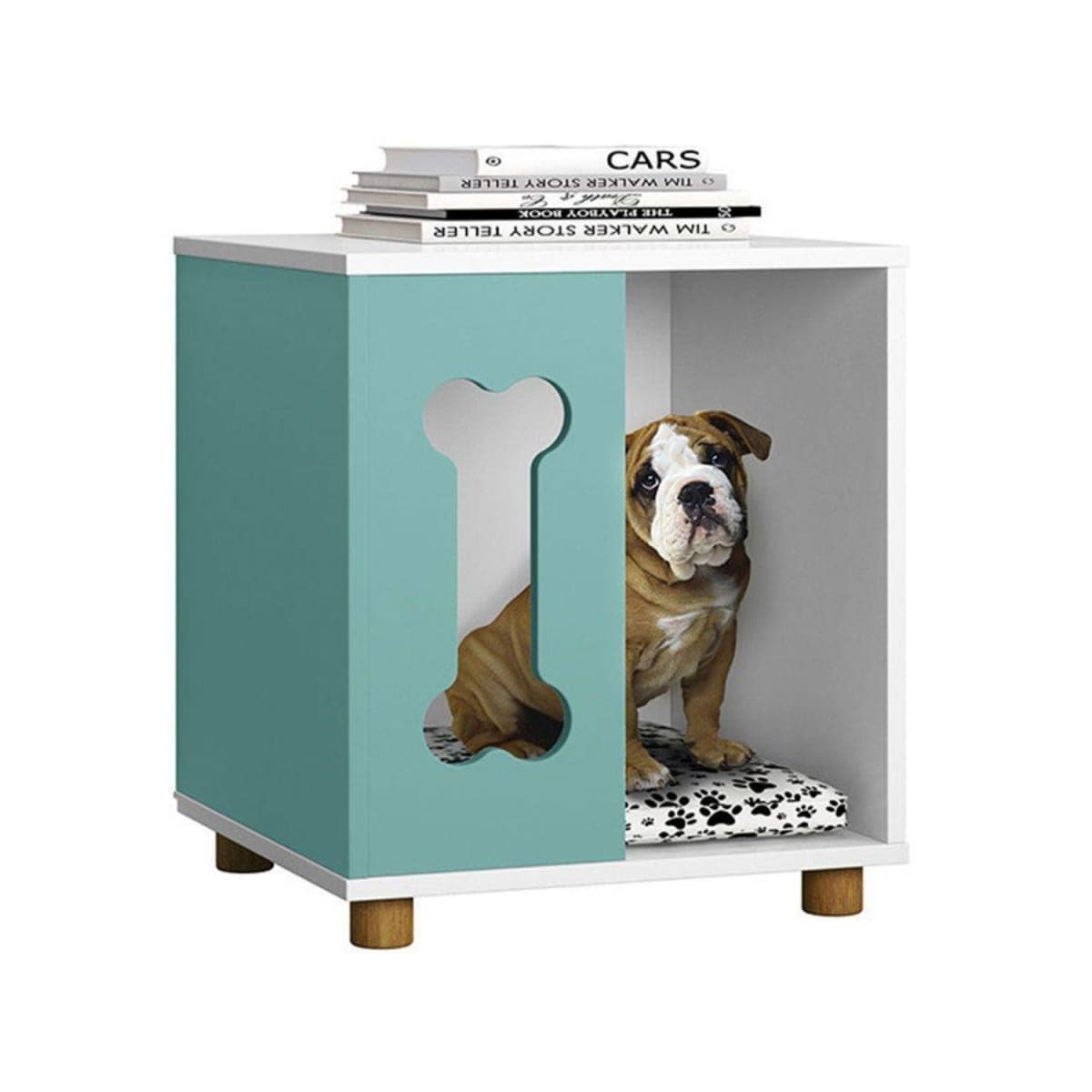 Mesa lateral pet golden Turquesa