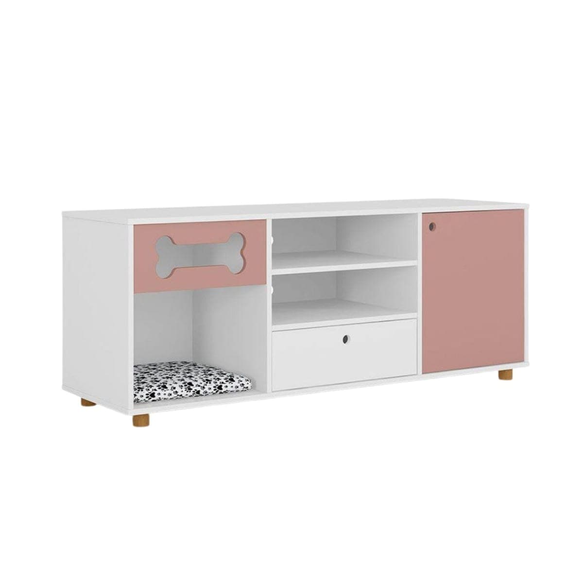 Rack retro Pet Roxi Blanco Rosa