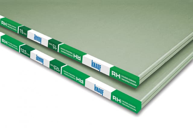 Plancha yeso RH 12.5mm.