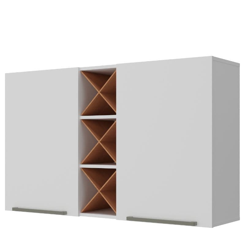 Mueble aéreo con botellero Blanco